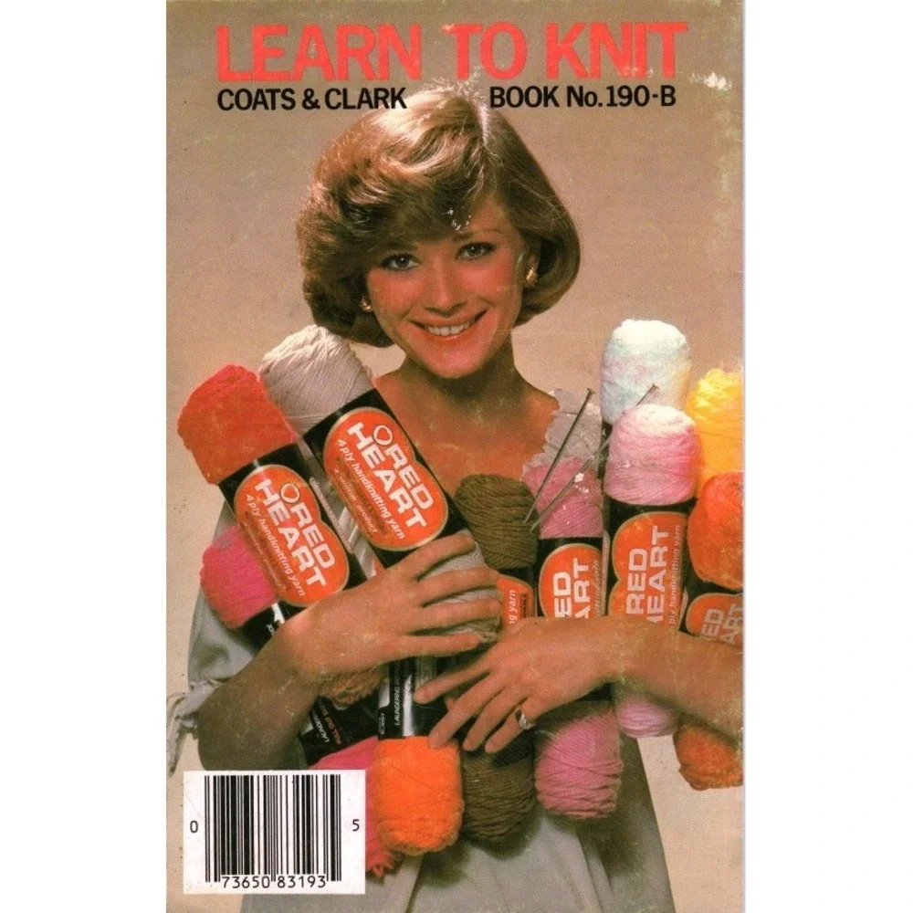 Vintage Coats & Clark Learn to Knit Book No. 190-B Instructional Pattern Guide